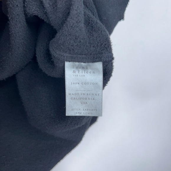 Frank & Eileen Audrey Funnel Neck Capelet Black Oversized Sweatshirt Fleece - Picture 7 of 10